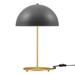 Ideal Metal Table Lamp in Gray Satin/Brass