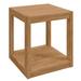 Carlsbad Teak Wood Outdoor Patio Side Table in Natural