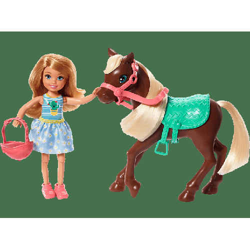 BARBIE Barbie Chelsea Puppe & Pony (blond) Ankleidepuppe Mehrfarbig