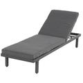 Chalet&jardin - Bain de soleil Aveiro en aluminium - matelas en polyester - Anthracite