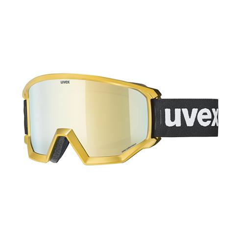 Uvex ATHLETIC CV CHROME Unisex-Skibrille Vollrand Monoscheibe Kunststoff-Gestell, gelb