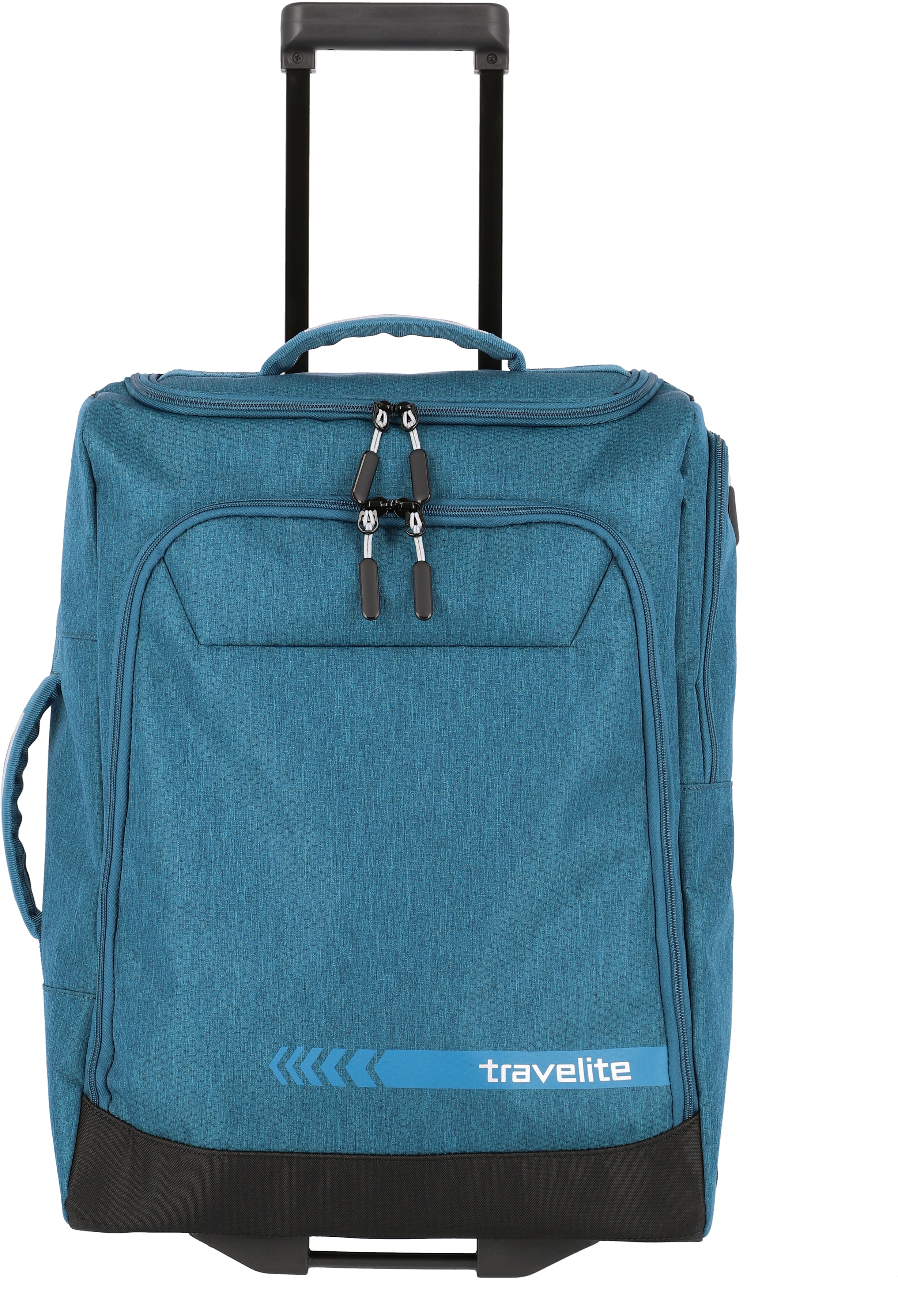 Weichgepäck-Trolley TRAVELITE "KICK OFF, verschiedene Größen und Farben", Gr. B/H/T: 40 x 55 x 20 44, blau (petrol), Polyester, unifarben, Koffer, Reisetasche Reisegepäck Reisekoffer Trolley Freizeittasche Image