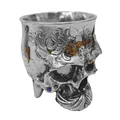 Gobelet à vin d'horreur 3D en métal pour adultes tasse tête de mort gothique chope de crâne tasse