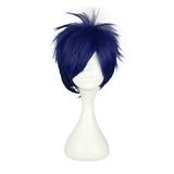 Unique Bargains Human Hair Wigs for Women with Wig Cap 12 Deep Blue Wigs