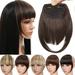 SEGO Bang Clip in Hair Extension Synthetic Hair Fake Bangs Blonde Straight Hair Piece Gold Hair Accessory