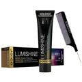 9N / 9.0 Joico LUMISHINE Repair Permanent Creme Color Hair Color Dye Haircolor with Argan & Plex - Pack of 2 w/ Sleek Pin Comb