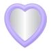 Portable Gift Room Decorative Mirrors Love Heart Cosmetic Mirror Wall Hanging PURPLE