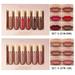 6pcs/set Rose Matte Liquid Lipstick Nude Lip Gloss Non-Stick Cup Waterproof Long Lasting Makeup Lip Gloss Set Gift Box Cosmetics