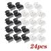 Dicasser 24 Pieces Hot Roller Clips Hair Curler Claw Clips Replacement Roller Clips for Women Girls Hair Section Styling (Black&White)