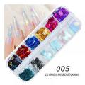 Holographic Nail Glitter Sequins Laser Nail Art Glitter Flake 3D Holographic Nails Sequins Acrylic Supplies Face Body Gifts Holographic Butterfly Nail Sequins Nail Glitters 1 Boxes