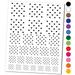 Hearts Polka Dots Water Resistant Temporary Tattoo Set Fake Body Art Collection - Black