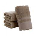 100% Cotton Absorbent Hair Face Towels Ultra Soft Hand Bath Thick Solid Towel Bathroom Khaki