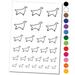 Irish Setter Dog Outline Water Resistant Temporary Tattoo Set Fake Body Art Collection - Hot Pink