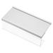 5.9 x 2.9inch Aluminum Name Plate Holder,Hanging Single Side 46mm Glass Track - silver tone