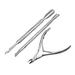 Hi FANCY 3pcs Stainless Steel Remover Cutter Set Manicure Pedicure Care Salon Nail Polish Tools