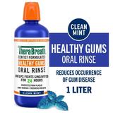 TheraBreath Healthy Gums Mouthwash Clean Mint Antigingivitis 1 Liter