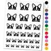 Peeking Boston Terrier Dog Water Resistant Temporary Tattoo Set Fake Body Art Collection - Dark Blue