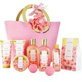 Spa Gift Sets for Women Rose Bath Body Care Gift Baskets 10 Pcs Relaxing Spa Kits Birthday Mothers Day Gifts for Mom