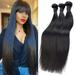 Brazilian Straight Hair 10A Unprocessed Straight Human Hair 3 Bundles Virgin Hair Straight Bundles Natural Color Can Be Dyed and Bleached (14 16 18 )