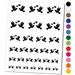 Two Love Doves Wedding Hearts Birds Water Resistant Temporary Tattoo Set Fake Body Art Collection - Black