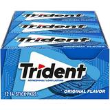 Trident Original Flavor Sugar Free Gum 12 Packs Of 14 Pieces (168 Total Pieces)