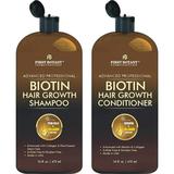 Biotin Hair Growth Shampoo Conditioner - An Anti Hair Loss Set Thickening formula Collagen & Stem Cell For Hair Regrowth Anti Thinning Sulfate Free For Men & Women Anti Dandruff Treatment 16 oz x2