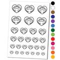 Bearded Dragon Lizard Inside of Heart Water Resistant Temporary Tattoo Set Fake Body Art Collection - Hot Pink