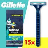Gillette Sensor2 Plus Pivoting Head Men s Disposable Razors Blue 15 Count