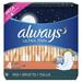 Always Ultra Thin Overnight Pads with Wings Unscented Size 4 52 Ct