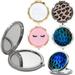 2 Pc Magnifying Make Up Mirror Dual Sided Round Compact Handheld Makeup Travel