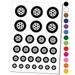 Wheel Tire Icon Water Resistant Temporary Tattoo Set Fake Body Art Collection - Hot Pink