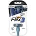 BIC Flex 3 Titanium Disposable Razor Three Blade Navy 4 Pack