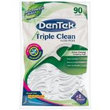 DenTek Extra Strong Triple Clean Floss Picks Mouthwash Blast 90 ea (Pack of 4)