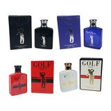 Set of 4 Golf Series Colognes - Black Blue Red & Club Fragrance for Men by Secret Plus 100 ml / Eau De Parfum Natural Spary Vaporizateur