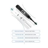 KIVOS Sonic Electronic Toothbrush Battery Operated with Smart Timer Power Rechargeable Toothbrush for Adult Men Women - Black