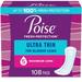 Poise Ultra Thin Incontinence Pads for Women 5 Drop Maximum Absorbency Long 108Ct