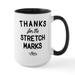 CafePress - Stretch Marks Large Mug - 15 oz Ceramic Large Mug