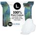 L. Ultra Thin Pads Super Absorbency 56 Ct 100% Pure Cotton Top Layer