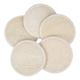 Gpoty 5 Packs Natural Loofah Pad Exfoliating Loofah Sponge Pads Facial Loofah Pads 2.36 Inches Round Complexion Natural Loofah Facial Discs Exfoliating Facial Loofah Skin Scrub