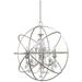 Six Light Chandelier in Traditional and Contemporary Style 40 inches Wide By 42 inches High-Hand Cut Crystal Type-Olde Silver Finish Bailey Street