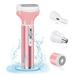 4 in 1 Electric Shaver for Woman USB Rechargeable Razor Waterproof Hair Trimmer Nose Beard Bikini Remover Facial Body Painless Epilator Removal Eyebrow Sideburn Mustache Groomer Grooming Kit