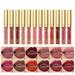 12 pieces/set of Velvet Matte Lip Gloss Set Soft and Silky Classic Liquid Lipstick Gift Box Waterproof Long-Lasting Smooth and Soft Suitable for Women s Gifts