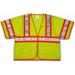 Tingley Rubber V70332.4X-5X Safety Vest- 4 Extra & 5 Extra Large- Fluorescent Yellow & Green