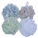 Bath Shower Sponge Loofahs (60g/pcs) Mesh Pouf Shower Ball Mesh Bath and Shower Sponge Pack of 4