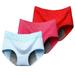 3 Pack Womens Teen Girls Period Panties Juniors Leak-Proof Underwear Soft Protective Briefs