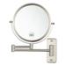 DECLUTTR 10X Wall Mounted Makeup Mirror 8 inch Vanity Magnifying Shaving Mirror for Bathroom Nickel