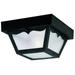 Westinghouse 66822 One-Light Flush-Mount Outdoor Fixture w/ Glass Panel Black Each