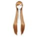 Unique Bargains Wigs for Women 35 Bright Gold Tone Wigs with Wig Cap