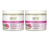 Aura Cacia Aromatherapy Mineral Bath Comforting Geranium 16-ounce jar (Pack of 2) & CUSTOM Storage Carrier