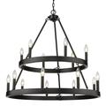 2 Tier Chandelier 15 Light Steel in Sturdy Style 32 inches High By 32 inches Wide Bailey Street Home 170-Bel-4313314